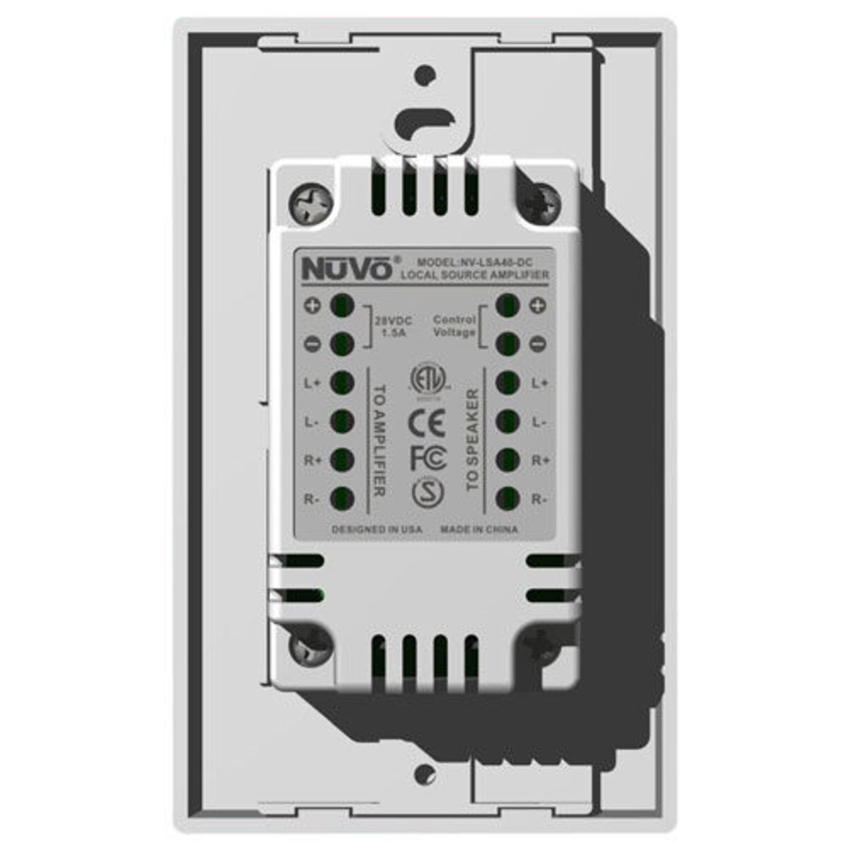 NuVo NVLSA40S InWall Amplified Local Source Input